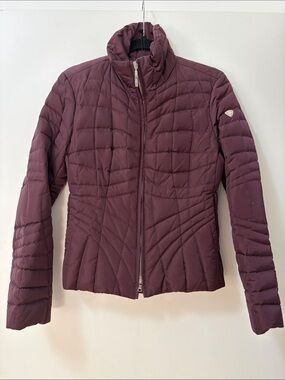 Vintage 2005 Post Card Italy Plum Quilted Puffer Jacket NWT size 38